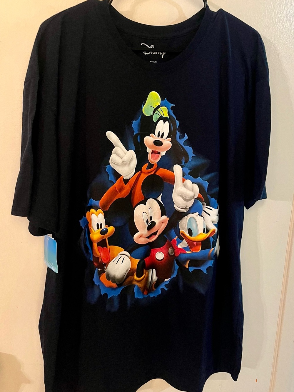 Disney Blue  Short-Sleeve Tee with Mickey & Friends Graphic